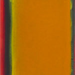 Monochrome n°3 : sens H., du vermillon à l'orange, huile sur intissé marouflé sur panneau, 16x 20 cm, 2015