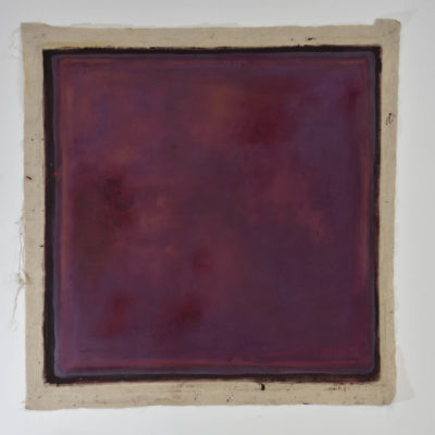 Terre 2, pigments, huile sur lin, 109 x 107 cm, 2018.