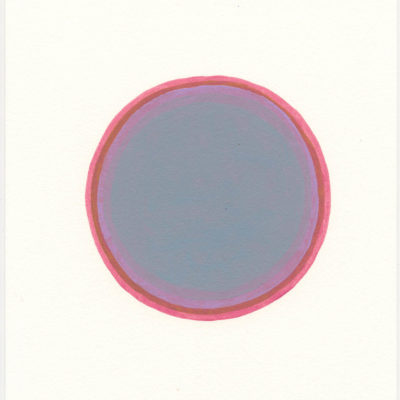 Core ‘hortensia’ 2, huile sur papier, 21 x 29,7 cm, 2021.