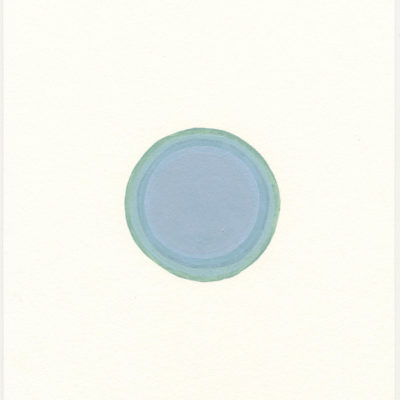Core ‘hortensia’ 5, huile sur papier, 21 x 29,7 cm, 2021.