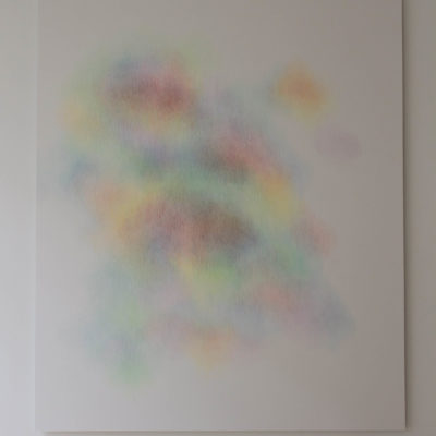 Modulation chromatique 16, crayons de couleur sur papier marouflé sur dibond, 98 x 118 cm, 2015.