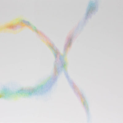 Modulation chromatique 2, crayons de couleur sur papier marouflé sur dibond, 107,1 x 97,1 cm, 2015.