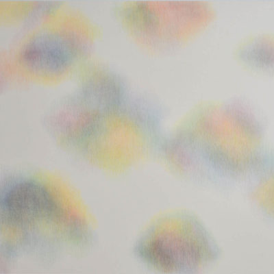 Modulation chromatique 15, crayons de couleur sur papier marouflé sur dibond, 200 x 100 cm, 2017-18.