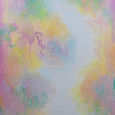 Triptyque Univers dans des univers, 3 huiles sur toile tendues sur châssis, 80 x 120 cm, 2025. + vue d’exposition, Cercle Münster - Luxembourg 1
