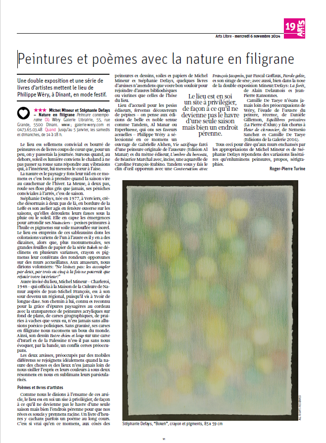 Peintures et poèmes avec la nature en filigrane